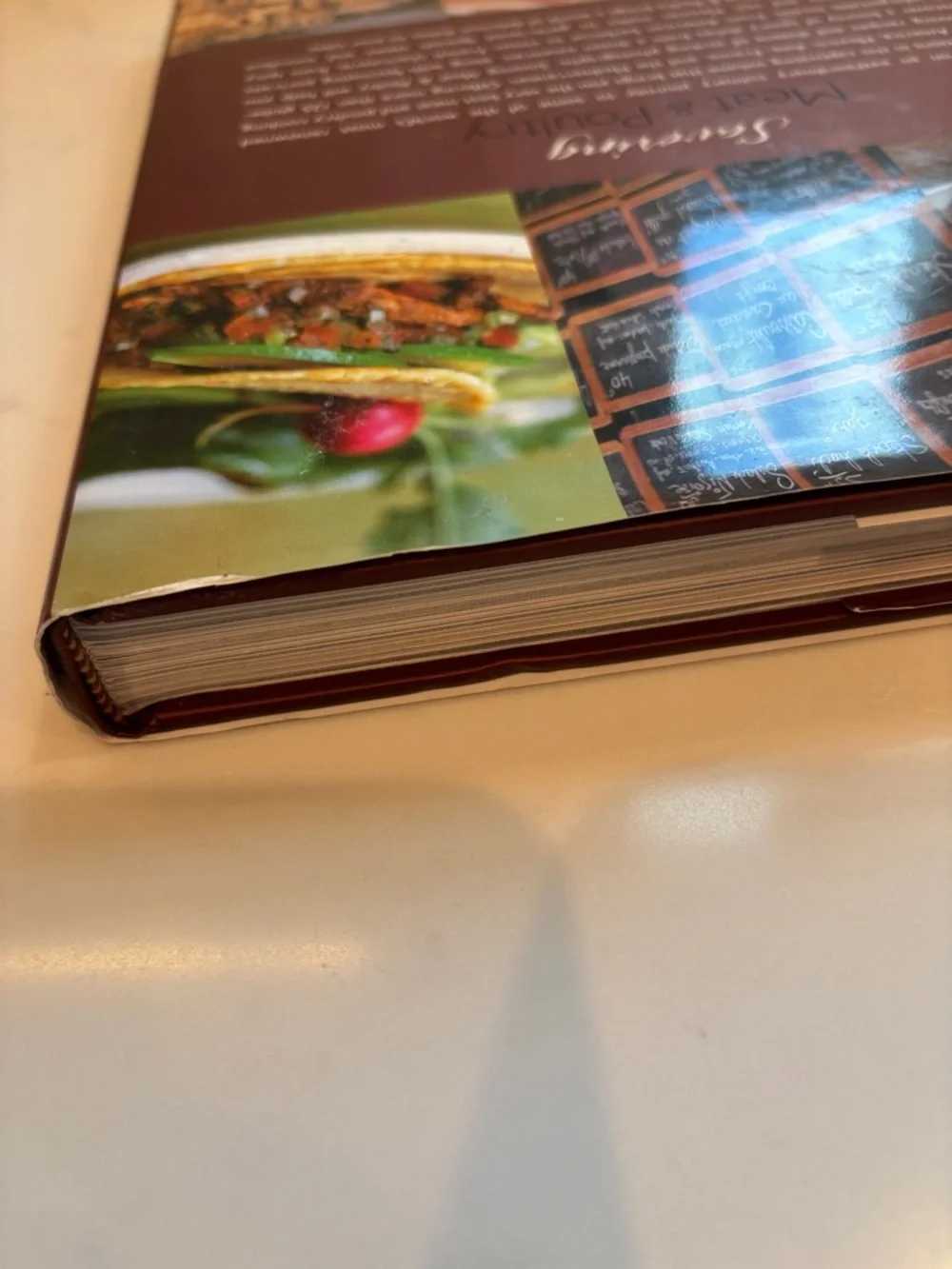 Williams-Sonoma Savoring Meat & Poultry Cookbook - Brown and Gold Cover